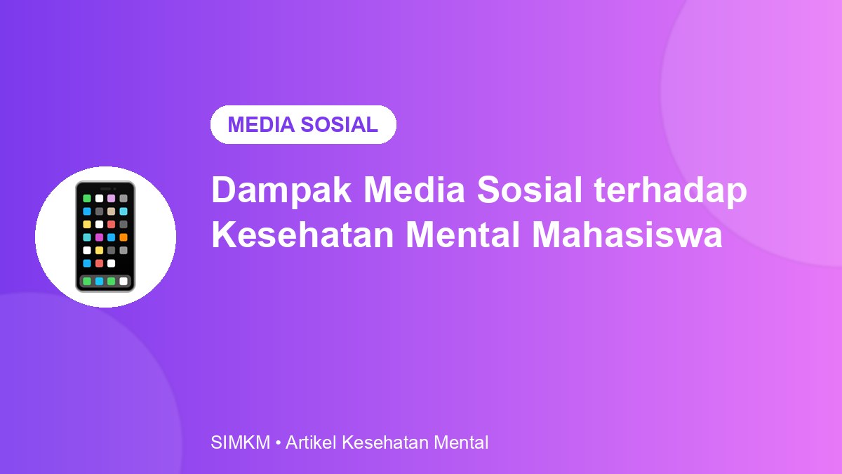 Dampak Media Sosial terhadap Kesehatan Mental Mahasiswa